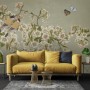 Cream Begonia Blossom Floral Art Wallpaper Mural