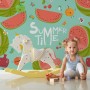 Watercolor Watermelon and Summer Fruits Wallpaper Mural