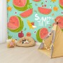 Watercolor Watermelon and Summer Fruits Wallpaper Mural