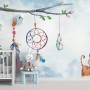 Watercolor Colorful Feather Wallpaper Mural