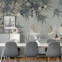 Retro Trees and Birds Wallpaper Mural