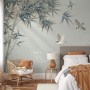 Retro Trees and Birds Wallpaper Mural