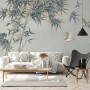 Retro Trees and Birds Wallpaper Mural