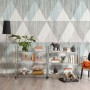 Trigon Geometric Shape Pattern Wallpaper Mural
