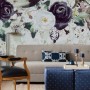 Dark Floral Art Wallpaper Mural