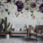 Dark Floral Art Wallpaper Mural