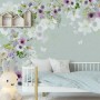 Purple Gray Poppy Flowers Wallpaper Mural