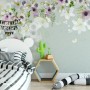 Purple Gray Poppy Flowers Wallpaper Mural