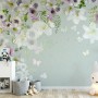 Purple Gray Poppy Flowers Wallpaper Mural