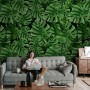 Green Tropical Leaves Wallpaper Mural