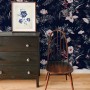 Retro Dark Flowers Wallpaper Mural
