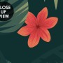 Red Floral and Palm Leaf Pattern Wallpaper Mural