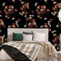 Chinese Red Floral Wallpaper Mural