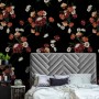 Chinese Red Floral Wallpaper Mural