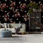 Chinese Red Floral Wallpaper Mural