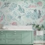 Drawing Leaves Wallpaper Mural