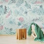 Drawing Leaves Wallpaper Mural