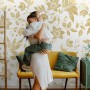 Damask Pattern Floral Art Wallpaper Mural
