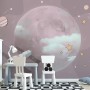 Cartoon Planets and Starry Space Wallpaper Mural
