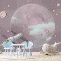 Cartoon Planets and Starry Space Wallpaper Mural
