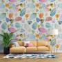 Colorful Leaf Pattern Wallpaper Mural