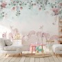 Deer in the Floral Garden Wallpaper Mural