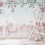 Deer in the Floral Garden Wallpaper Mural