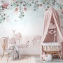 Deer in the Floral Garden Wallpaper Mural