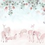 Deer in the Floral Garden Wallpaper Mural