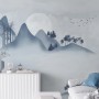 Watercolor Mountain Landscape Wallpaper Mural