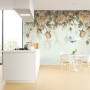 Vintage Orange Roses Wallpaper Mural