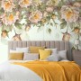 Vintage Orange Roses Wallpaper Mural