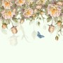 Vintage Orange Roses Wallpaper Mural