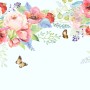 Pink Boho Vine Florals Wallpaper Mural