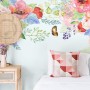 Pink Boho Vine Florals Wallpaper Mural