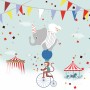 Colorful Circus with Animals Wallpaper Mural