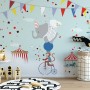 Colorful Circus with Animals Wallpaper Mural