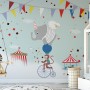 Colorful Circus with Animals Wallpaper Mural