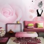 Ballerina Girl and Pink Roses Wallpaper Mural