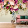 Classical Colorful Vine Flowers Wallpaper Mural