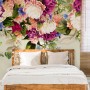 Classical Colorful Vine Flowers Wallpaper Mural