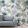 Vintage Tropical Leaf Pattern Wallpaper Mural