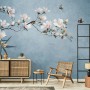 Pink Magnolia Floral Art Wallpaper Mural