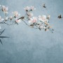 Pink Magnolia Floral Art Wallpaper Mural