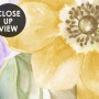 Yellow Floral Art with Horned Deer Wallpaper Mural
