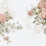 Vintage Pink Flowers Wallpaper Mural