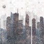 Vintage Geometric City Wallpaper Mural