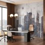 Vintage Geometric City Wallpaper Mural