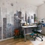 Vintage Geometric City Wallpaper Mural