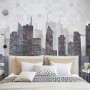 Vintage Geometric City Wallpaper Mural